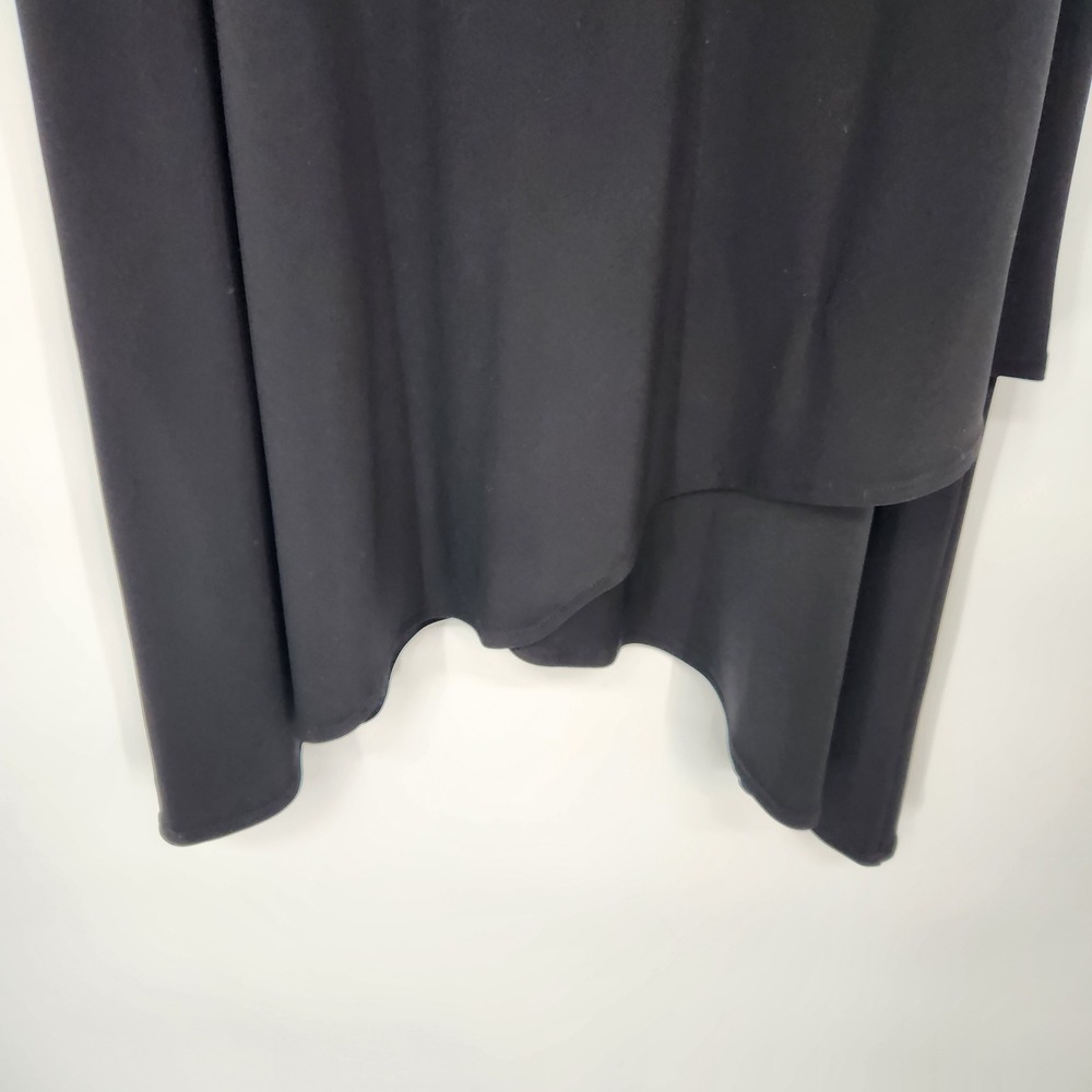 Sympli The Best Black Asymmetrical Midi Skirt Whimsygoth Lagenlook Stretchy 10 - Picture 2 of 7